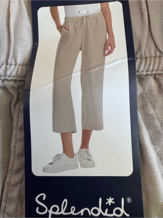 Splendid Pants - Splendid Cropped Wide-Leg Pants in Taupe